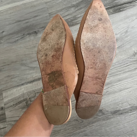 Ulla Johnson Cream Leather Pointed Toe Slip On Mule Shoes 38 - Picture 7 of 7